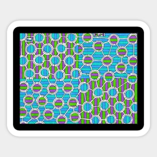 Maze with Colorful Lines & Dots Sticker